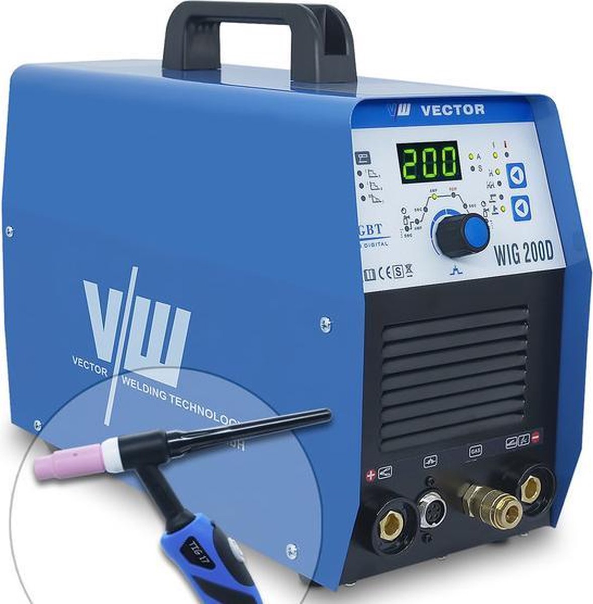 Machine à souder Vector TIG et électrode | DC TIG 200 IGBT | Allumage HF |  bol.com