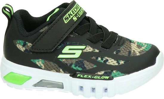 Skechers Flex Glow Rondler Jongens Sneakers - Groen/Multi/Zwart - Maat 32 |  bol.com