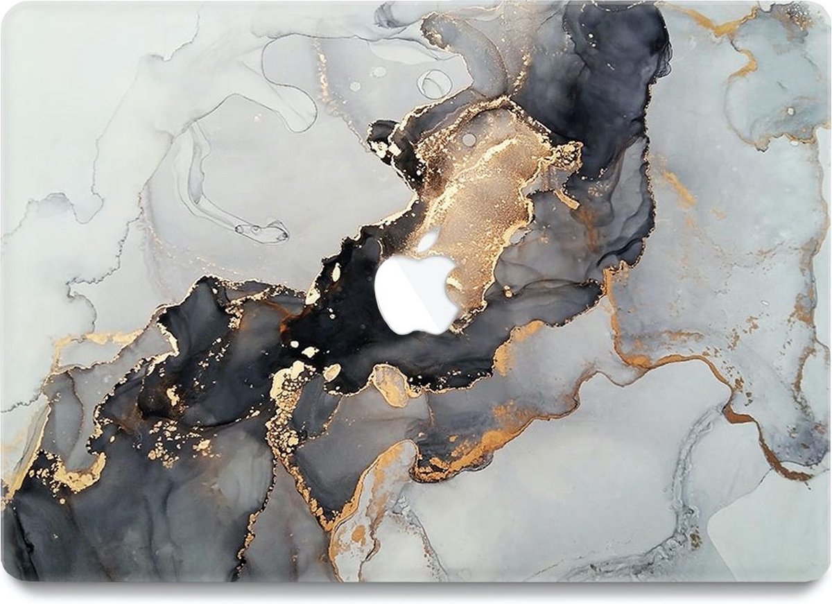 Lunso Geschikt voor MacBook Air 13 inch (2010-2017) cover hoes - case - Marble Magnus - Lunso