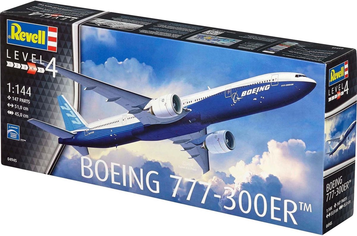 muis of rat Sturen Winkelier Boeing 777-300ER Revell - schaal 1 -144 - Bouwpakket Revell Luchtvaart |  bol.com