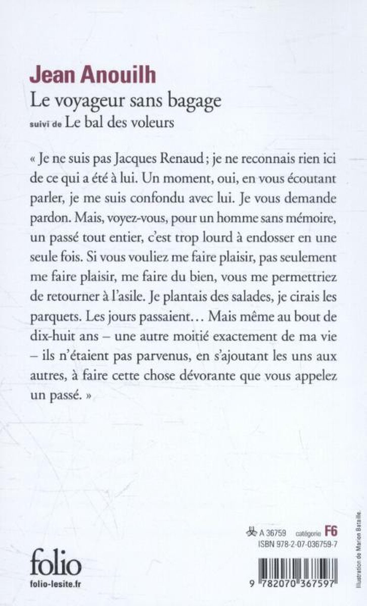 Le Voyageur Sans Bagage Le Bal Des Voleurs 9782070367597 Jean Anouilh Boeken Bol Com