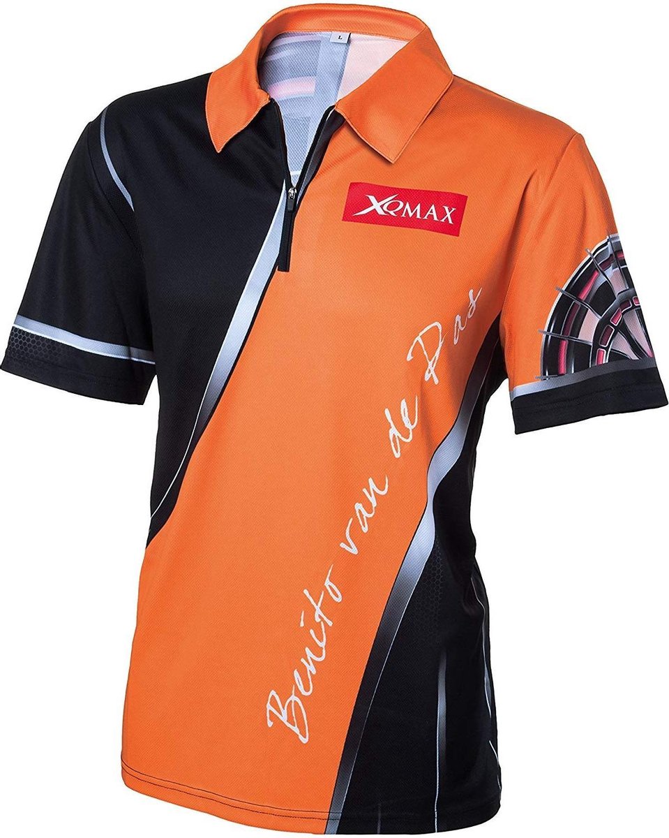 XQmax Darts BvdP replica wedstrijdshirt oranje maat S QD9200220