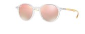 Sportbrillenshop - Ray-Ban Round Liteforce Transparant Goud/ Copper Gradient Flash Maat: Medium (50) - Zonnebril -  - 4237-62887Y