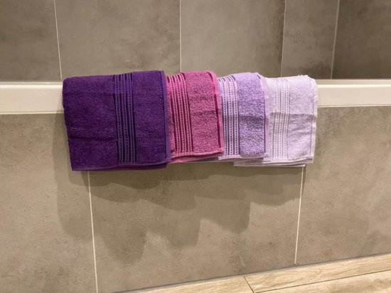 Handdoeken Set Paars 50 x 90 cm (4 stuks)