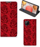 Mobiel Bookcase Geschikt voor Samsung Galaxy A42 Smart Cover Red Roses