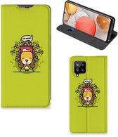 Flipcover Geschikt voor Samsung Galaxy A42 Smartphone Hoesje Doggy Biscuit