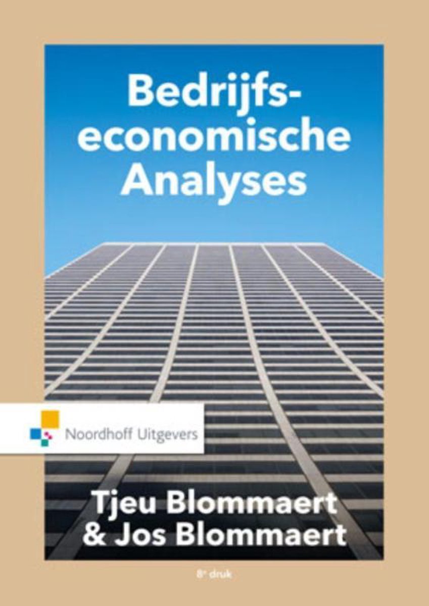 Excentriek Nederigheid Polair Bedrijfseconomische analyses | 9789001867232 | A.M.M. Blommaert | Boeken |  bol.com