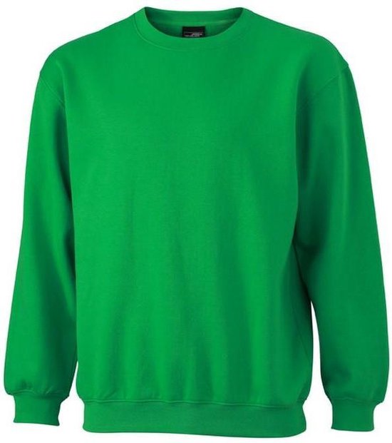 James and Nicholson Unisex Round Heavy Sweatshirt (Fern Green)