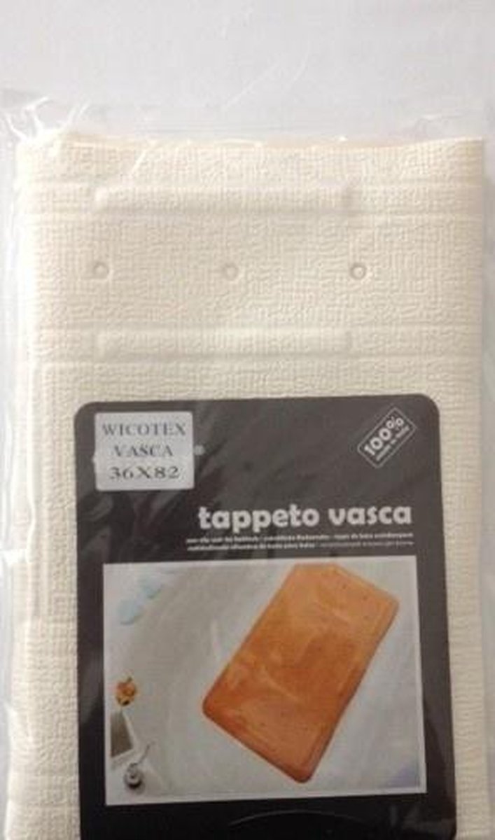 Badmat antislip- wit 36x82cm