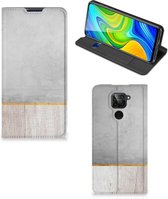 Magnet Case Cadeau voor Vader Xiaomi Redmi Note 9 Smartphone Hoesje Wood Beton