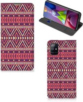 Bookcase Geschikt voor Samsung Galaxy M51 Smart Cover Aztec Purple