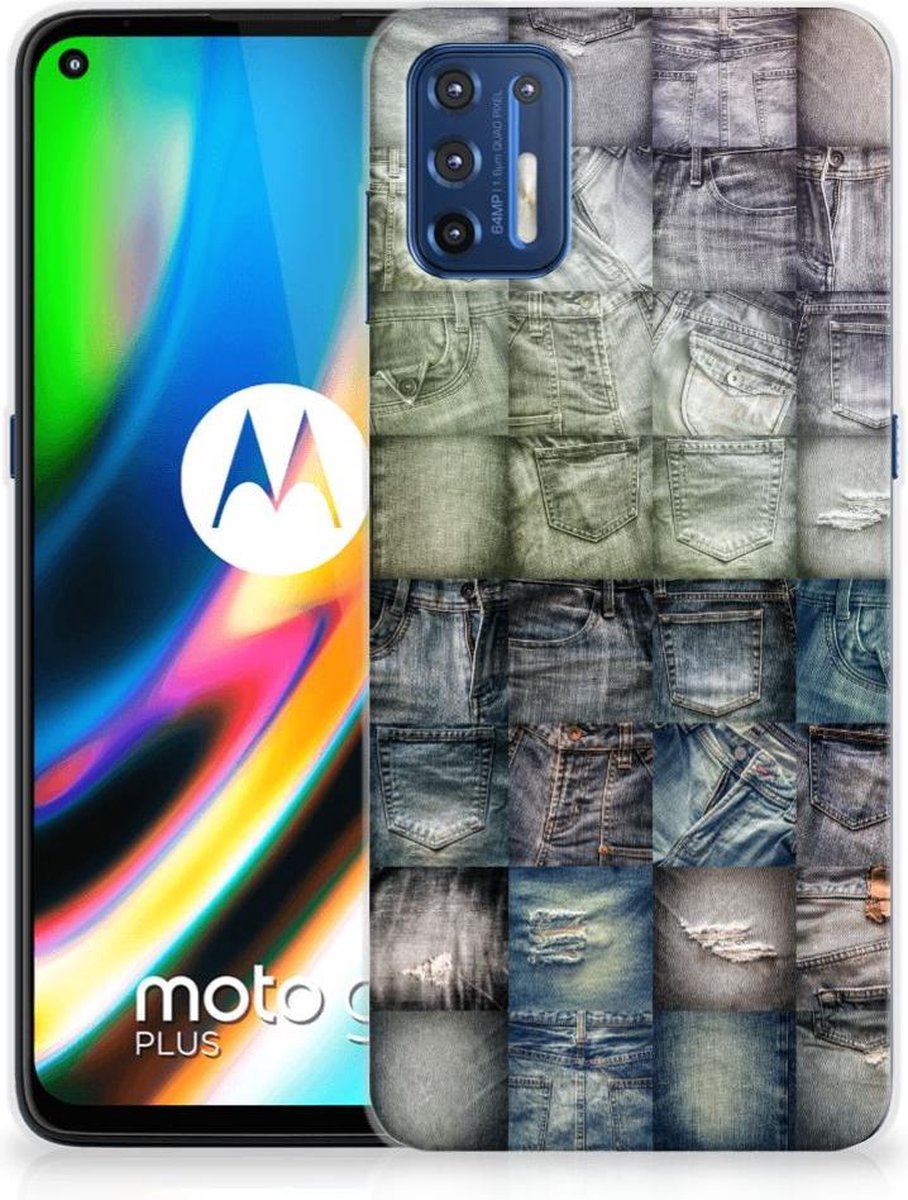 Silicone Back Cover Motorola Moto G9 Plus Spijkerbroeken