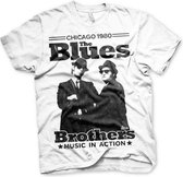 The Blues Brothers Heren Tshirt -L- Chicago 1980 Wit