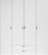 VARIA Kledingkast met 4 deuren wit decor L 160 cm