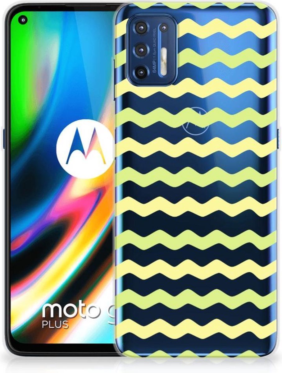 Motorola Moto G9 Plus TPU bumper Waves Yellow