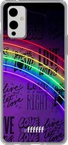 6F hoesje - geschikt voor OnePlus 9 -  Transparant TPU Case - Love is Love #ffffff