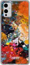 6F hoesje - geschikt voor OnePlus 9 -  Transparant TPU Case - Colourful Palette #ffffff