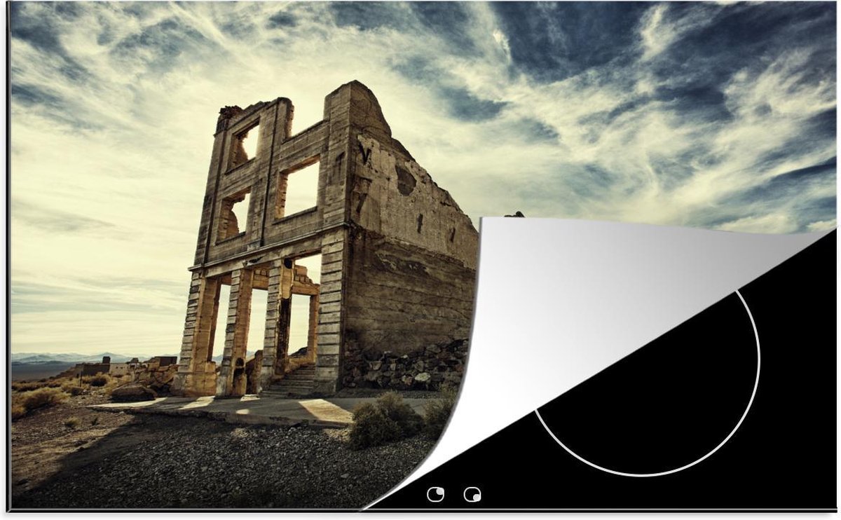Luxe inductie beschermer Verlaten gebouwen - 78x52 cm - Verlaten gebouw op het eiland Anglesey - afdekplaat voor kookplaat - 3mm dik inductie bescherming - inductiebeschermer