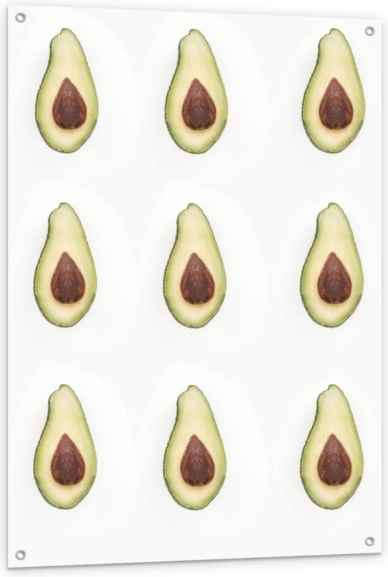 Tuinposter - Avocado Patroon - Foto op Tuinposter (wanddecoratie voor buiten en binnen)