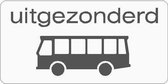Onderbord Uitgezonderd bussen (OB62) - aluminium - DOR 60 x 30 cm