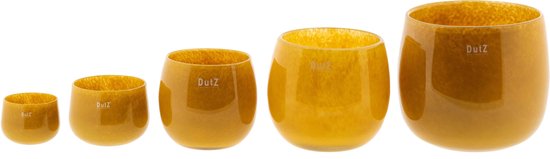 Dutz - design vaas - Pot jade goud - glas-  mondgeblazen - H 6 cm
