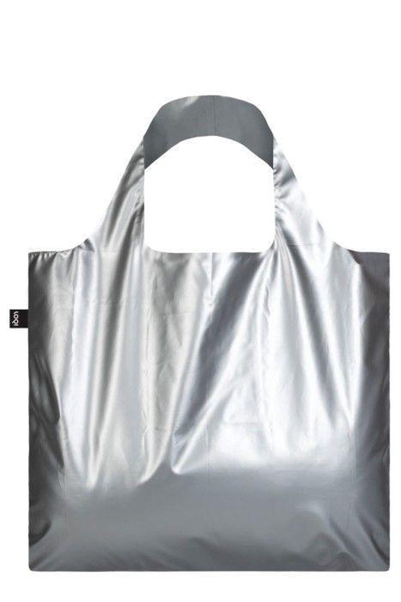 Opvouwbare Shopper Metallic Mat Zilver