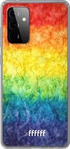 6F hoesje - geschikt voor Samsung Galaxy A72 -  Transparant TPU Case - Rainbow Veins #ffffff