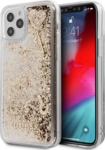 Guess Charms Liquid Glitter Case geschikt voor iPhone 12 Pro Max (6.7") - Goud