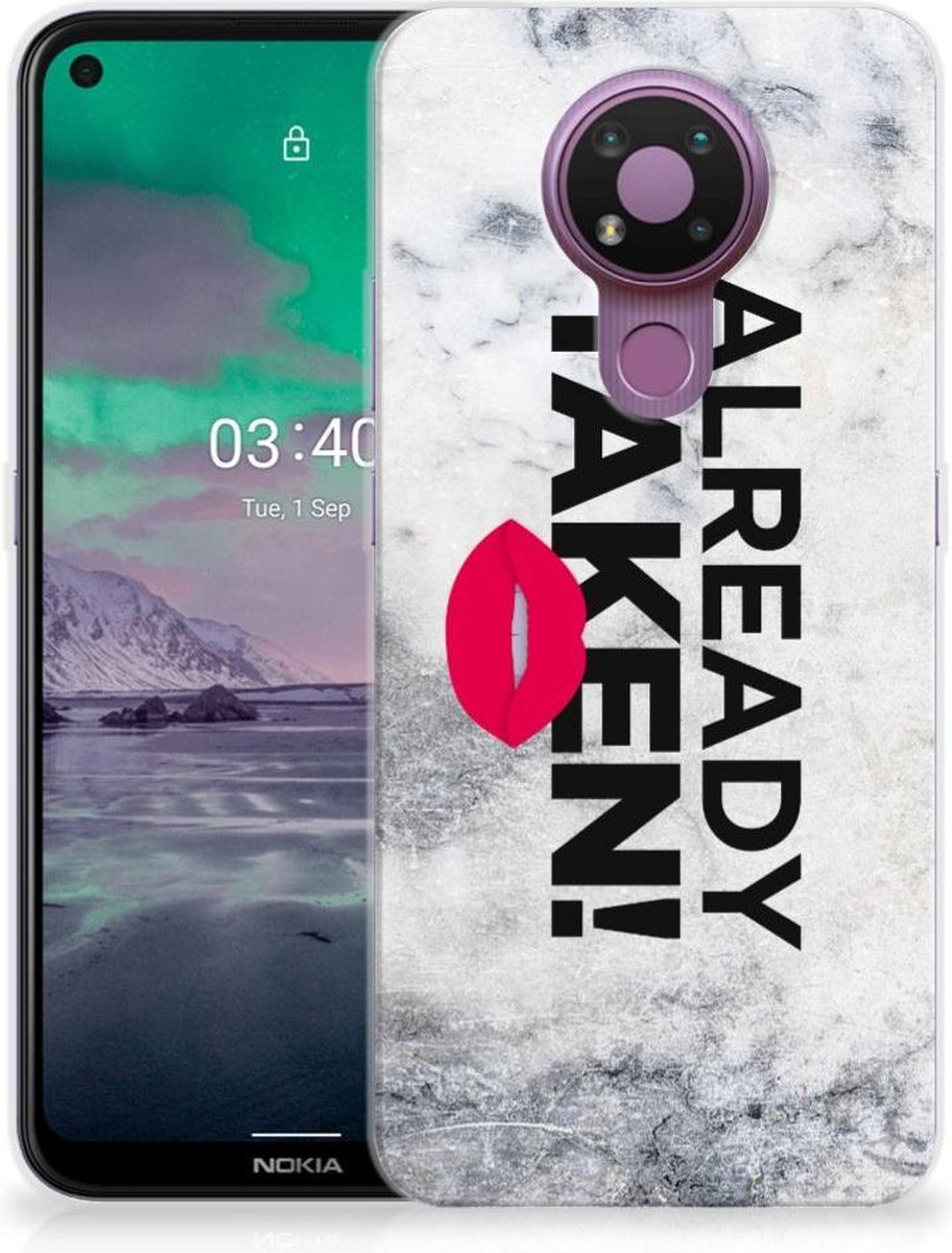 Nokia 3.4 Siliconen hoesje met naam Already Taken White