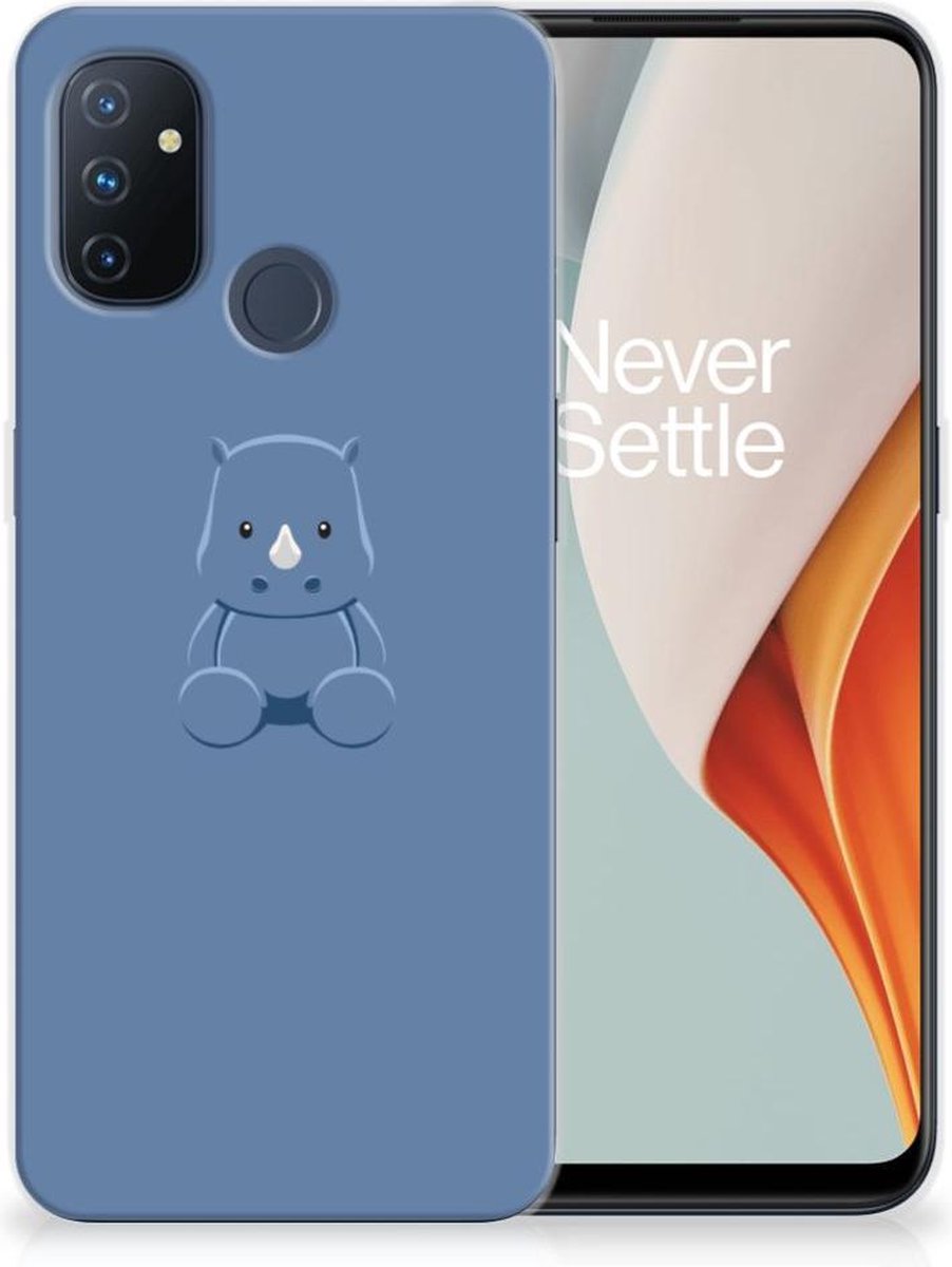 OnePlus Nord N100 Telefoonhoesje met Naam Baby Rhino