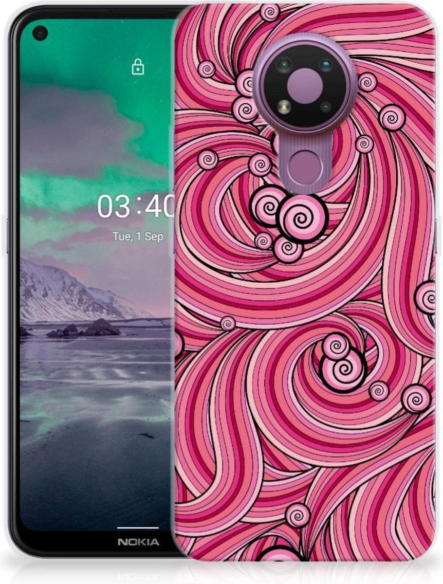 Nokia 3.4 Hoesje maken Swirl Pink
