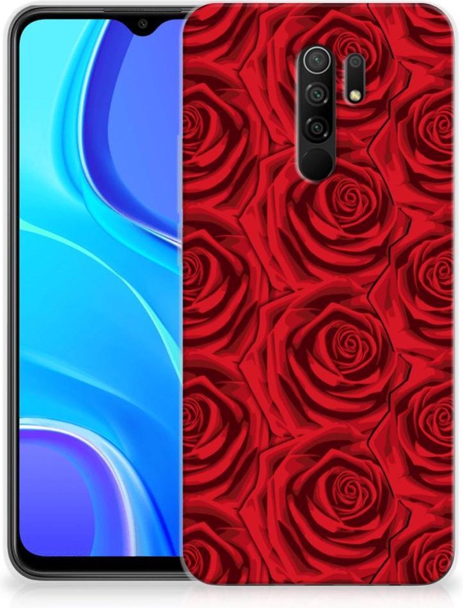 Xiaomi Redmi 9 TPU Case Red Roses