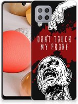 GSM Hoesje Geschikt voor Samsung Galaxy A42 Back Case TPU Siliconen Hoesje Zombie Blood