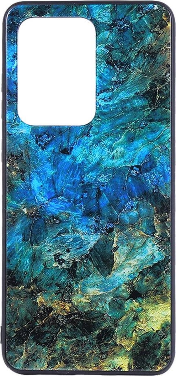 Shop4 - Samsung Galaxy Note 20 Ultra Hoesje - Harde Back Case Marmer Kleurrijk