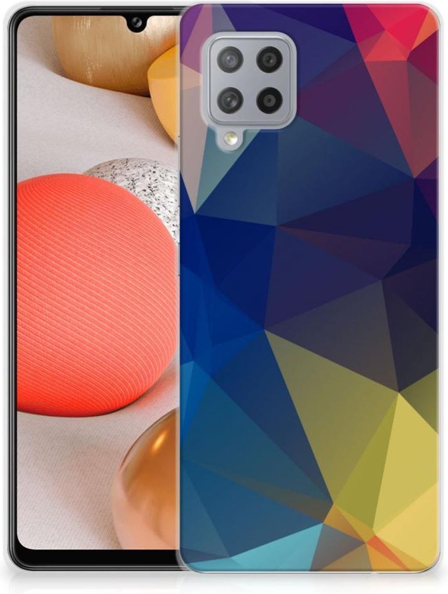 Samsung Galaxy A42 TPU Hoesje Polygon Dark