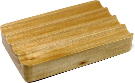 Hemu Wood Houten Zeepbakje - Gegolfd