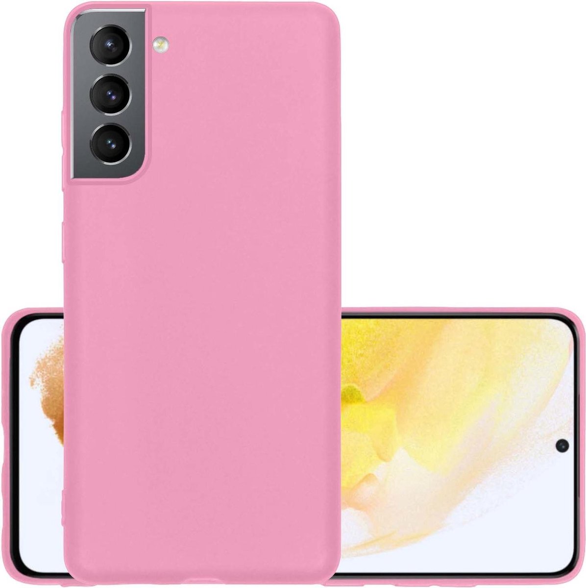 Hoesje - Geschikt voor Samsung Galaxy S21 - Sterk & Shockproof - Hoes Cover - Siliconen Case - Roze