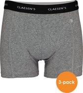 Claesen's Basics boxers (3-pack) - heren boxers lang - grijs - Maat: L