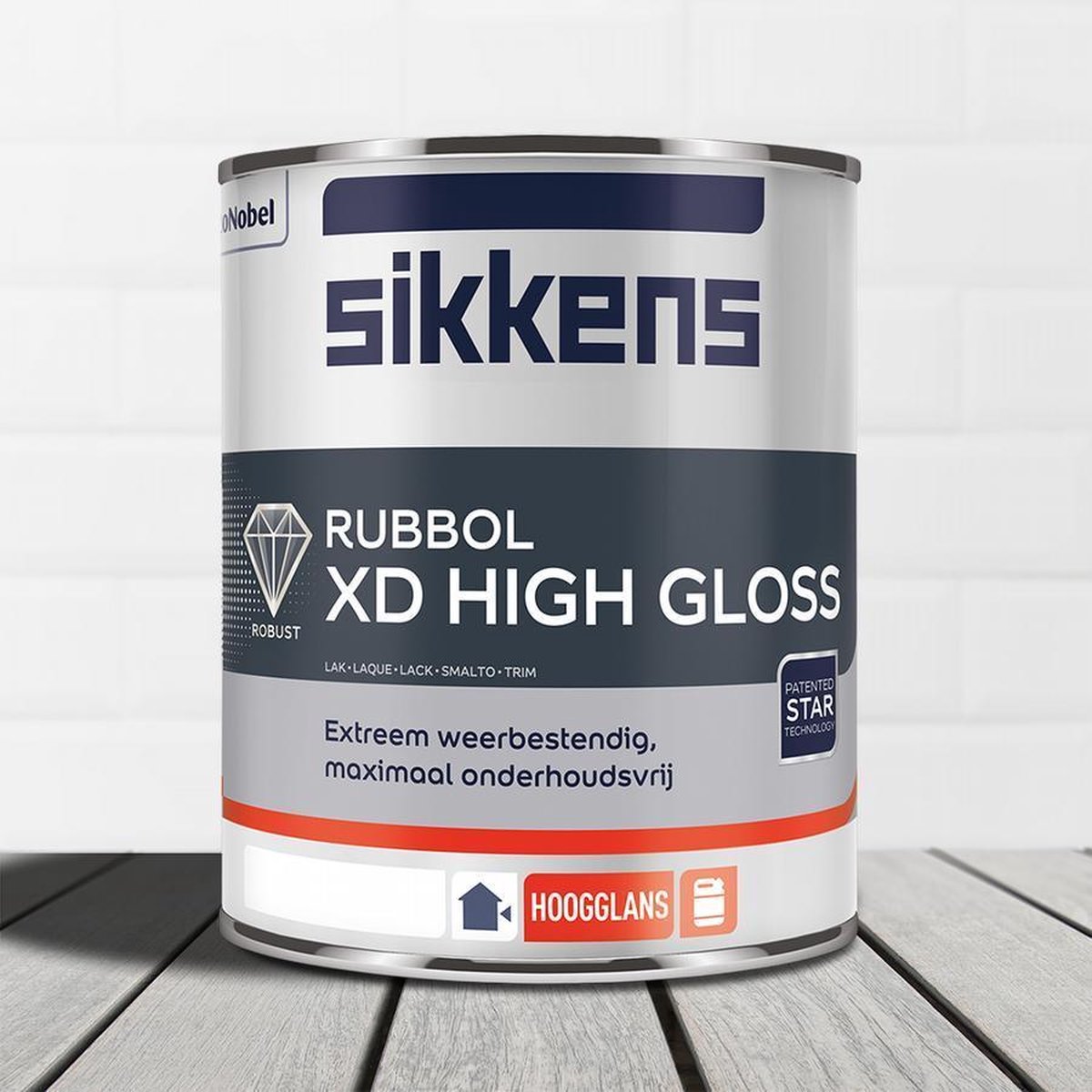 Sikkens Rubbol Xd High Gloss Lakverf Dekkend Terpentine basis Wit