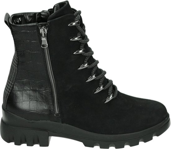 Waldlaufer 7808020 H-Megan - Volwassenen VeterlaarzenHalf-hoge schoenen -  Kleur: Zwart | bol.com