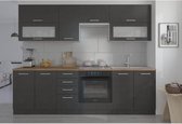 LASSEN Complete keuken L 260 cm - Matera Grey decor