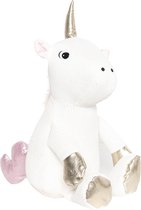 Clayre & Eef Deurstopper Unicorn 17*20*32 cm Wit Polyester Deurklem Deurwig