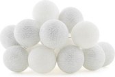 Cotton Ball Lights Sparkling lichtslinger wit en zilver- Silver/White 10