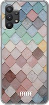 6F hoesje - geschikt voor Samsung Galaxy A32 5G -  Transparant TPU Case - Colour Tiles #ffffff