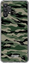 6F hoesje - geschikt voor Samsung Galaxy A32 5G -  Transparant TPU Case - Woodland Camouflage #ffffff