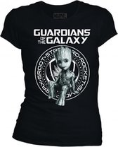 MARVEL - T-Shirt Sitting Groot Guardian Badge - GIRL (M)