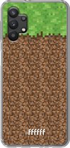 6F hoesje - geschikt voor Samsung Galaxy A32 5G -  Transparant TPU Case - Minecraft - Grass #ffffff