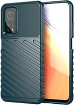 Xiaomi Mi 10T/Mi 10T Pro Twill Thunder Texture Back Cover Groen