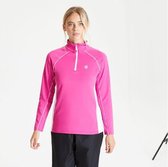 Dare2B Involved II lichtgewicht Core Stretch tussenlaag voor dames met halve rits, actief roze wit