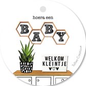 Tallies Cards - kadokaartjes  - bloemenkaartjes - Baby - Plant - set van 5 kaarten - geboortekaart - geboorte - baby - in verwachting - 100% Duurzaam